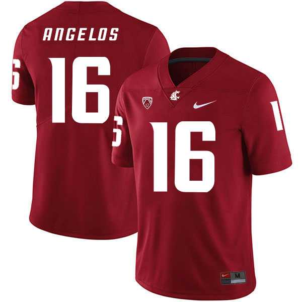 Washington State Cougars 16 Aaron Angelos Red College Football Jersey Dzhi,We sell and wholesale Washington State Cougars 16 Aaron Angelos Red College Football Jersey Dzhi on line form chian!